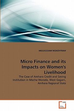 portada micro finance and its impacts on women's livelihood (en Inglés)