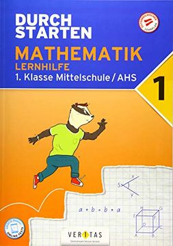 portada Durchstarten - Mathematik - Mittelschule/Ahs: 1. Klasse - Lernhilfe: Übungsbuch mit Lösungen (en Alemán)