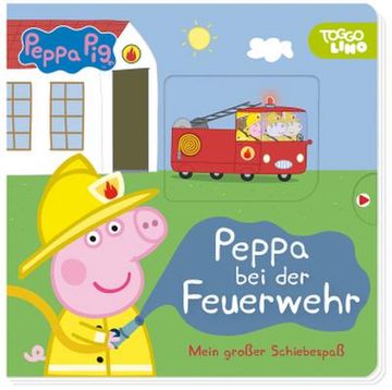 portada Peppa Pig: Peppa bei der Feuerwehr: Mein Großer Schiebespaß (en Alemán)