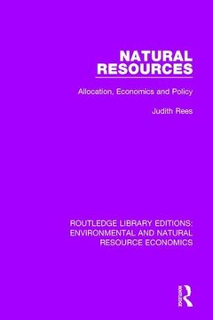 portada Natural Resources: Allocation, Economics and Policy (en Inglés)