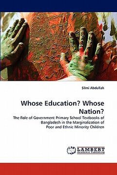 portada whose education? whose nation? (en Inglés)