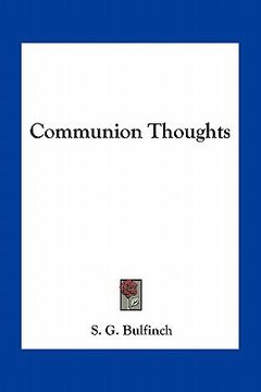 portada communion thoughts (in English)