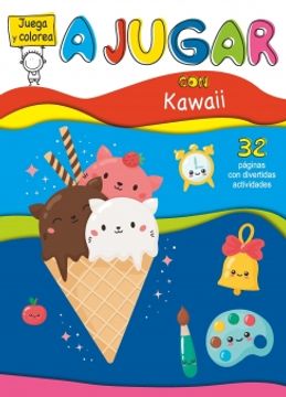 portada JUEGA Y COLOREA - KAWAII
