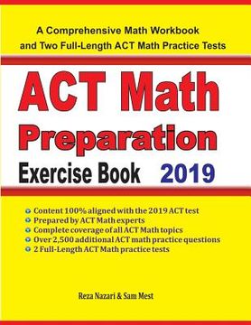 portada ACT Math Preparation Exercise Book: A Comprehensive Math Workbook and Two Full-Length ACT Math Practice Tests
