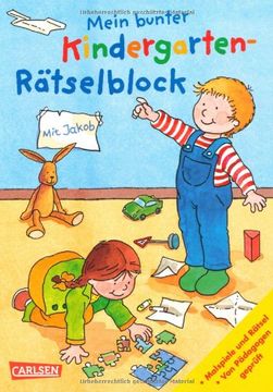 portada Mein bunter Kindergarten-Rätselblock: mit Jakob (en Alemán)