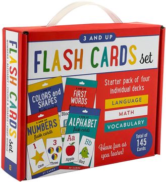 portada Flash Cards Set: Alphabet, Colors & Shapes, First Words, and Numbers Four Pack set (en Inglés)