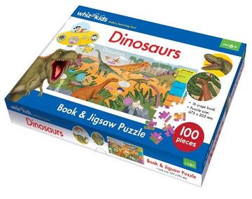 portada Dinosaurs Book and Jigsaw Puzzle (Whiz Kids) (en Inglés)
