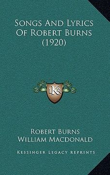 portada songs and lyrics of robert burns (1920) (en Inglés)