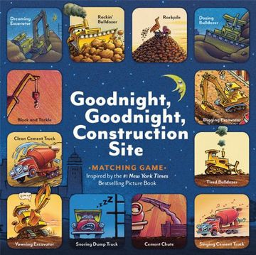 goodnight, goodnight, construction site matching game (en Inglés)