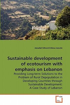 portada sustainable development of ecotourism with emphasis on lebanon (en Inglés)