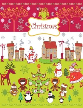 portada Christmas: A Beautiful Coloring Book With Christmas Design For Kids (en Inglés)