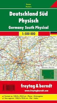 portada Deutschland süd Physisch, 1: 500. 000, Poster (en Alemán)