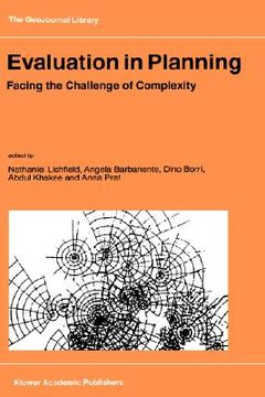 portada evaluation in planning: facing the challenge of complexity (en Inglés)