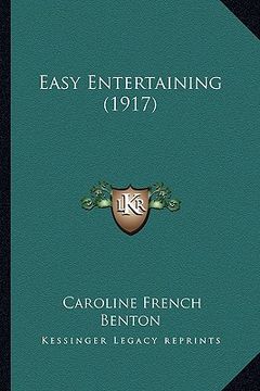portada easy entertaining (1917) (en Inglés)