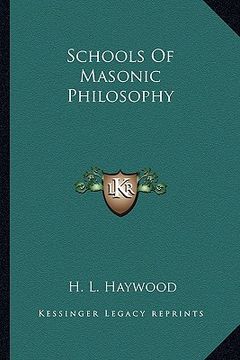 portada schools of masonic philosophy (en Inglés)