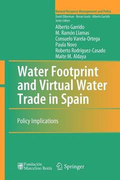 portada water footprint and virtual water trade in spain: policy implications (en Inglés)