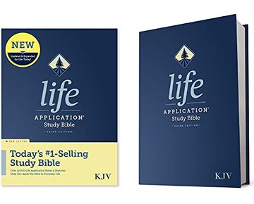 portada Kjv Life Application Study Bible, Third Edition (Red Letter, Hardcover) (en Inglés)