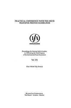 portada ifa: practical experience with the oecd transfer pricing guidelines (en Inglés)