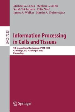 portada information processing in cells and tissues (en Inglés)