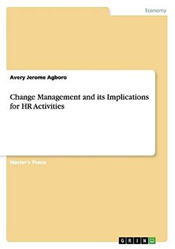 portada Change Management and its Implications for hr Activities (en Inglés)