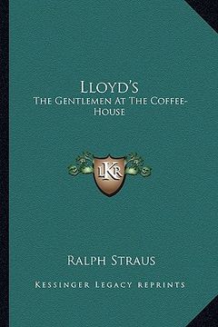 portada lloyd's: the gentlemen at the coffee-house