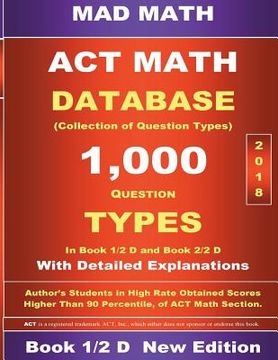 portada 2018 ACT Math Database 1-2 D (in English)