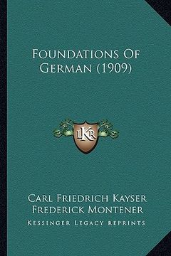 portada foundations of german (1909) (en Inglés)