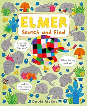 portada Elmer Search and Find (Elmer Picture Books) (en Inglés)