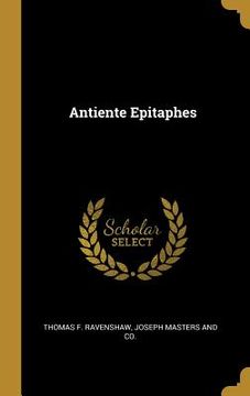 portada Antiente Epitaphes (en Inglés)