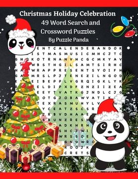 portada Christmas Holiday Celebration Word Search & Cross Word Puzzles By Puzzle Panda (en Inglés)