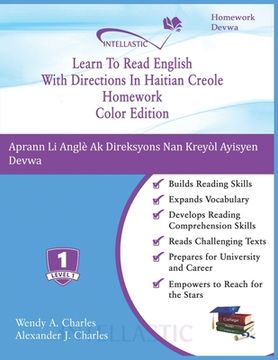 portada Learn To Read English With Directions In Haitian Creole Homework: Color Edition (in English)