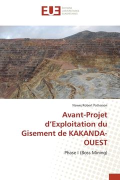 portada Avant-Projet d'Exploitation du Gisement de KAKANDA-OUEST (in French)