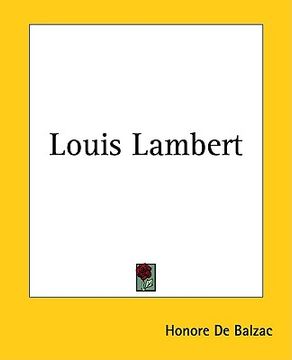 portada louis lambert (in English)