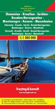 portada Slowenien / Kroatien / Serbien / Bosnien-Herzegowina / Montenegro / Kosovo / Mazedonien 1 : 1 000 000. Autokarte: Touristische Informationen. Dalmatinische Inseln 1:275 000. Schifffahrtslinien