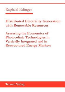 portada distributed electricity generation with renewable resources (en Inglés)