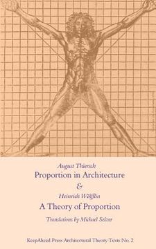 portada Proportion in Architecture & A Theory of Proportion: Two Essays (en Inglés)
