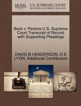 portada bock v. perkins u.s. supreme court transcript of record with supporting pleadings