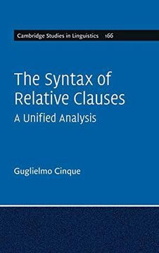 portada The Syntax of Relative Clauses: A Unified Analysis (Cambridge Studies in Linguistics)