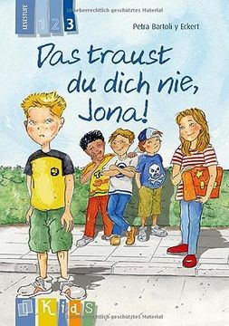 portada Kids Klassenlektüre: Das Traust du Dich Nie, Jona! Lesestufe 3 (en Alemán)