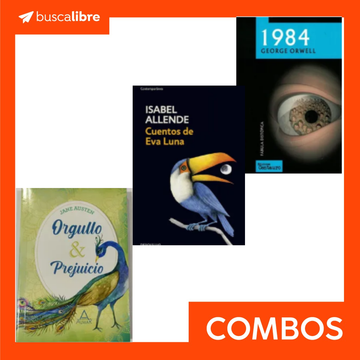 portada " 1984 + ORGULLO Y PREJUICIO + CUENTOS DE EVALUNA  "