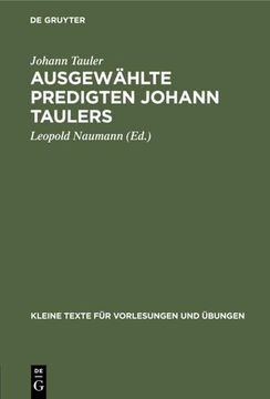 portada Ausgewählte Predigten Johann Taulers (in German)