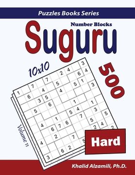 portada Suguru (Number Blocks): 500 Hard Puzzles (10x10) (en Inglés)
