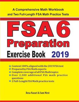 portada FSA 6 Math Preparation Exercise Book: A Comprehensive Math Workbook and Two Full-Length FSA 6 Math Practice Tests (in English)