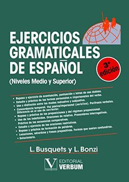 portada Ejercicios Gramaticales de Español: Nivel Medio y Superior: (Niveles Medio y Superior): 1 (Colección Cervantes)