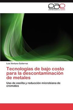 portada tecnolog as de bajo costo para la descontaminaci n de metales (in English)