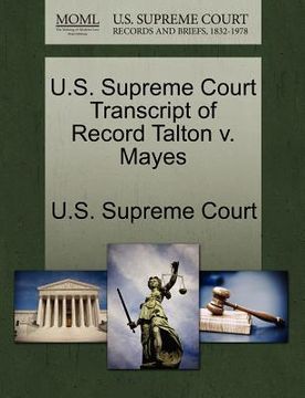 portada u.s. supreme court transcript of record talton v. mayes (in English)