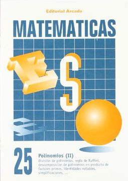 portada Cuaderno matematicas 25 - polinomios (II)