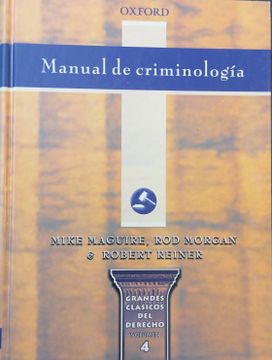 portada Manual de criminología Oxford