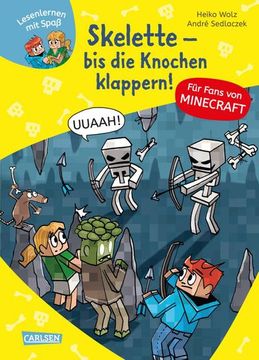 portada Lesenlernen mit Spaß - Minecraft 7: Skelette - bis die Knochen Klappern! (en Alemán)