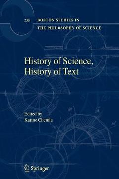 portada history of science, history of text (en Inglés)